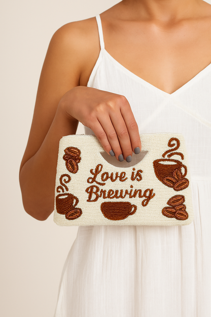 Love Is Brewing Coffee Lover Handbag