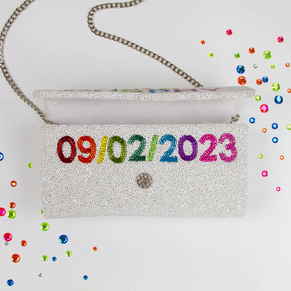 Personalized Hand Beaded Clutch