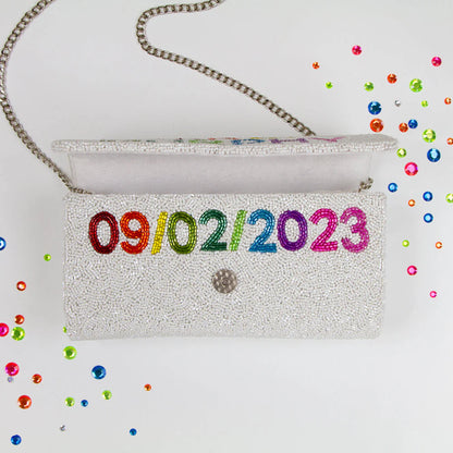 Personalized Hand Beaded Clutch