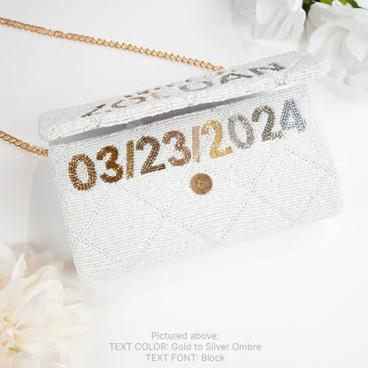 Custom Bridal Quilted Pattern Clutch Purse (FOG)