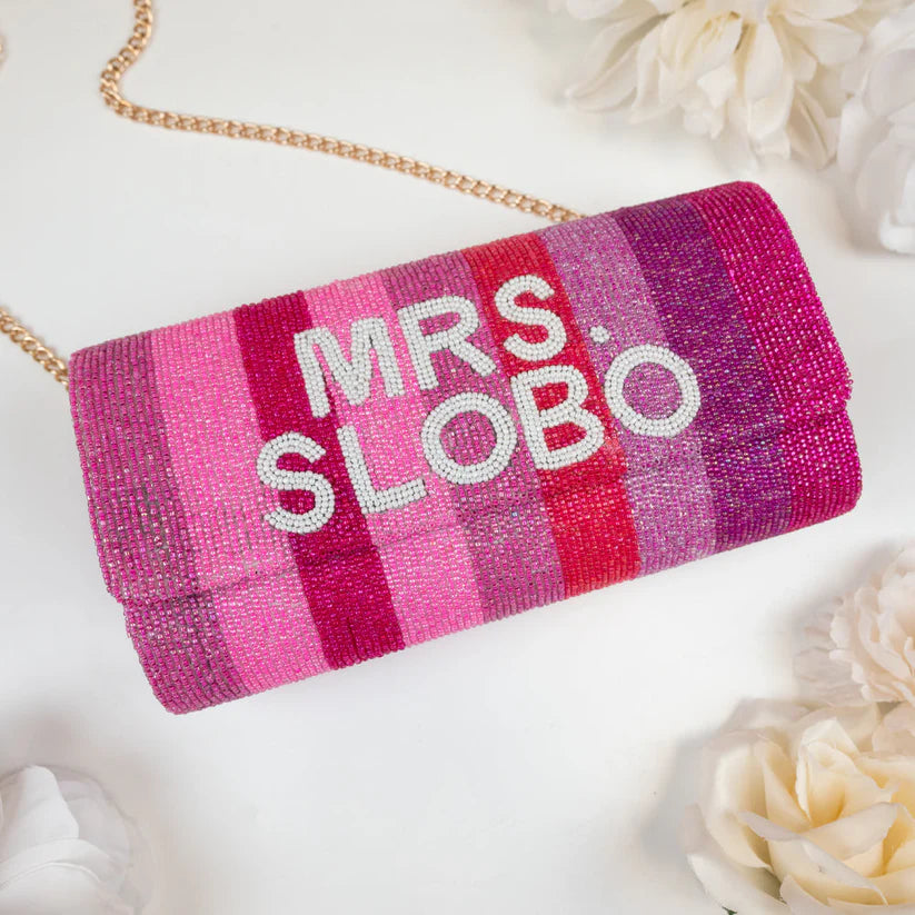 Personalized Hand Beaded Clutch