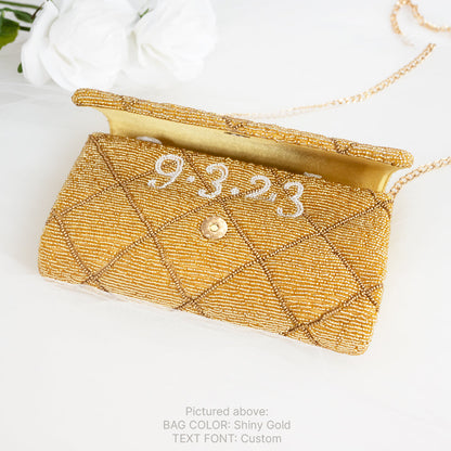 Custom Bridal Quilted Pattern Clutch Purse (FOG)
