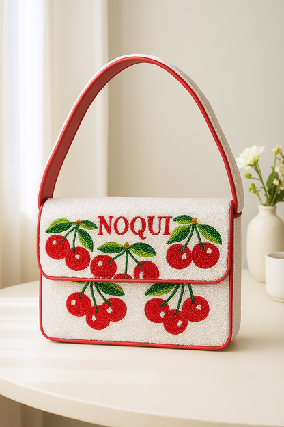 Cherry Beaded Purse
