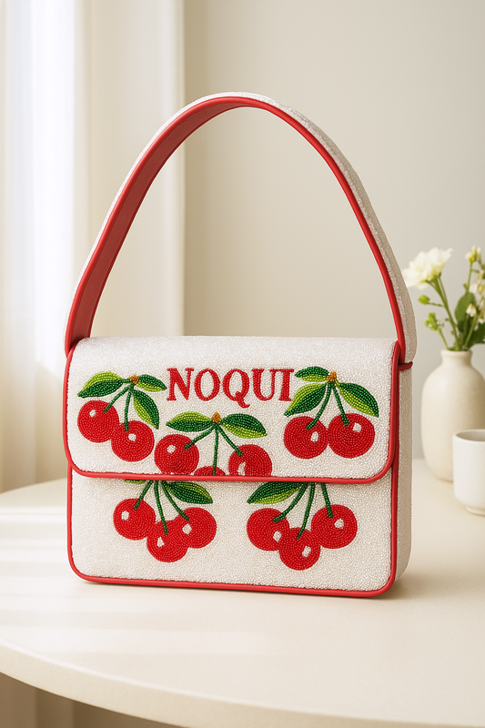 Cherry Beaded Purse