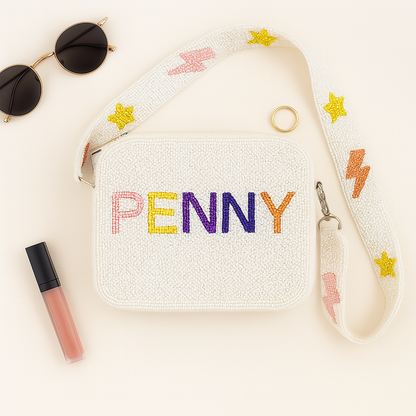 Custom Beaded Crossbody Bag (GD)