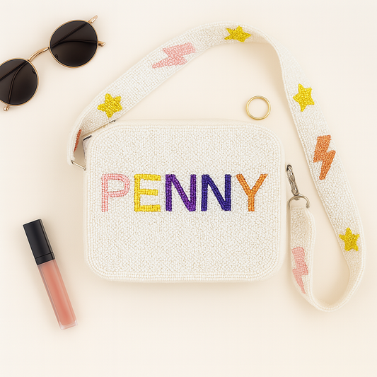 Custom Beaded Crossbody Bag (GD)