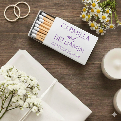 White Head Matches Wedding Favors (8)