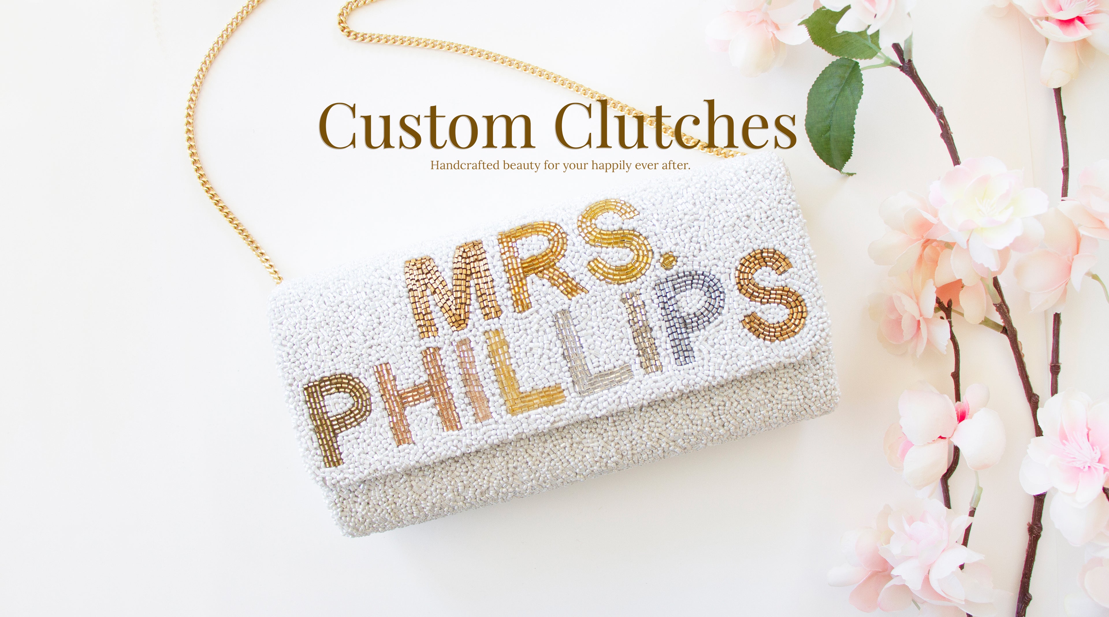 Custom Bridal Clutch Bag