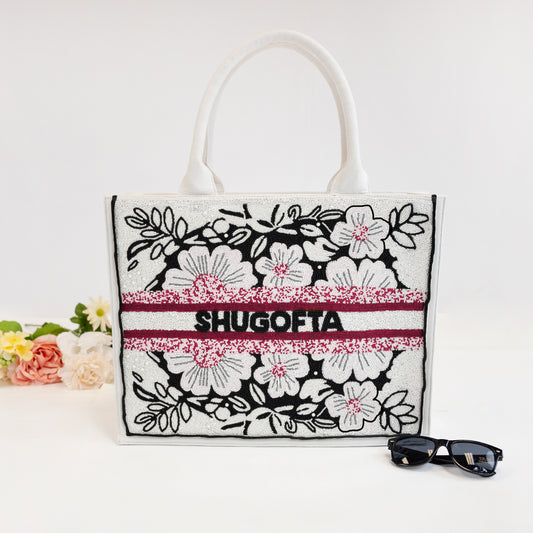 Personalized Beaded Tote Bag