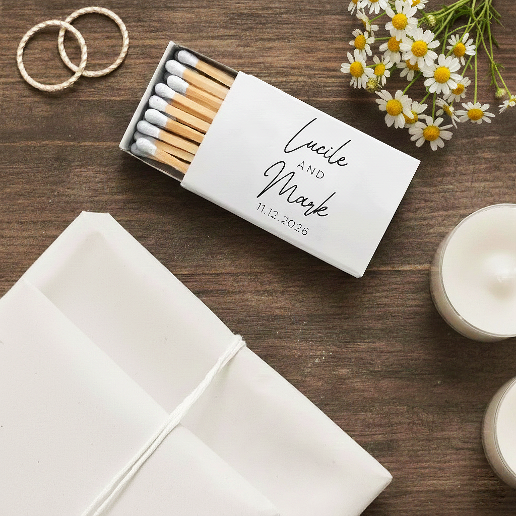 Custom Wedding Matchbox Favors (PK 171)