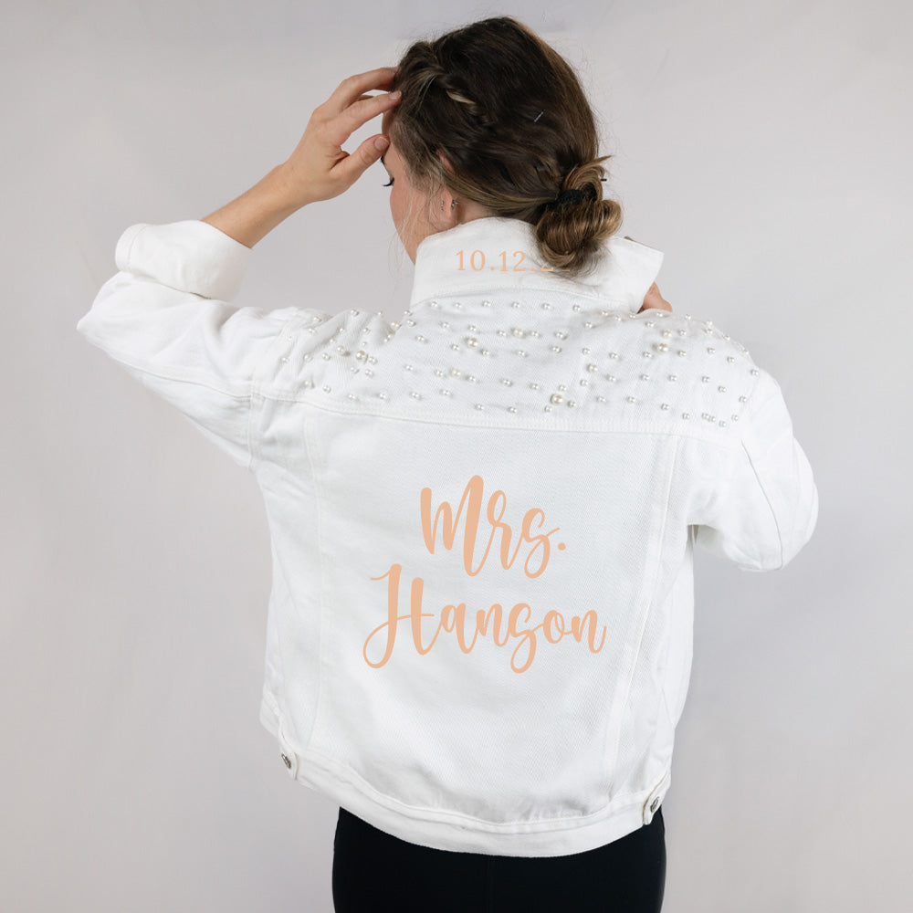 Customized Bridal Shower Denim Jacket