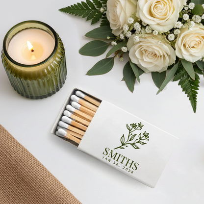 Custom Botanical Matchbox Favors (CS 363)