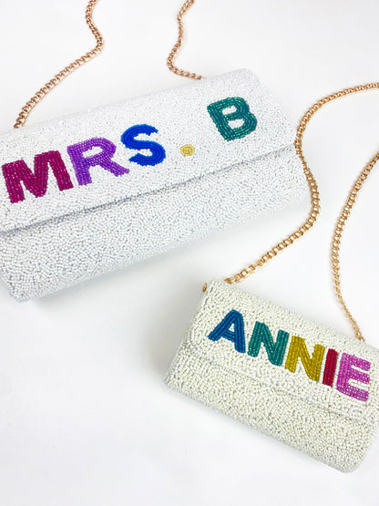 Custom Beaded Personalized Clutch (Mini FOG)