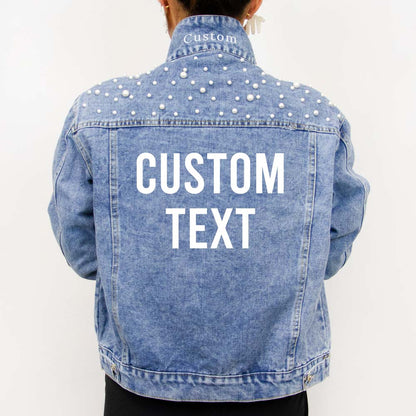 (Blue Pearl) Custom Denim Jacket