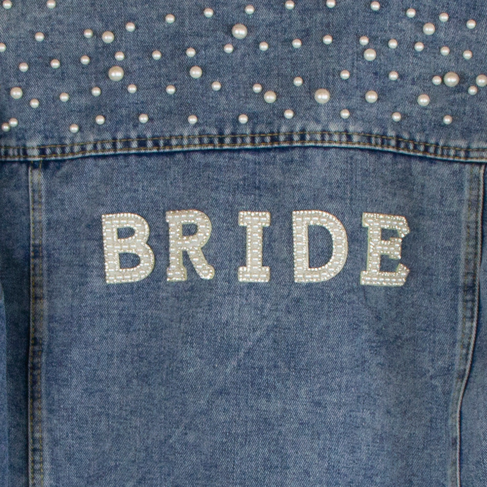 (Blue Pearl) Bride Patch Denim Jacket