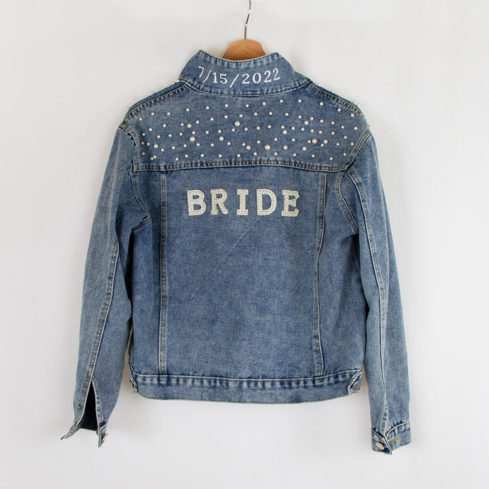 (Blue Pearl) Bride Patch Denim Jacket