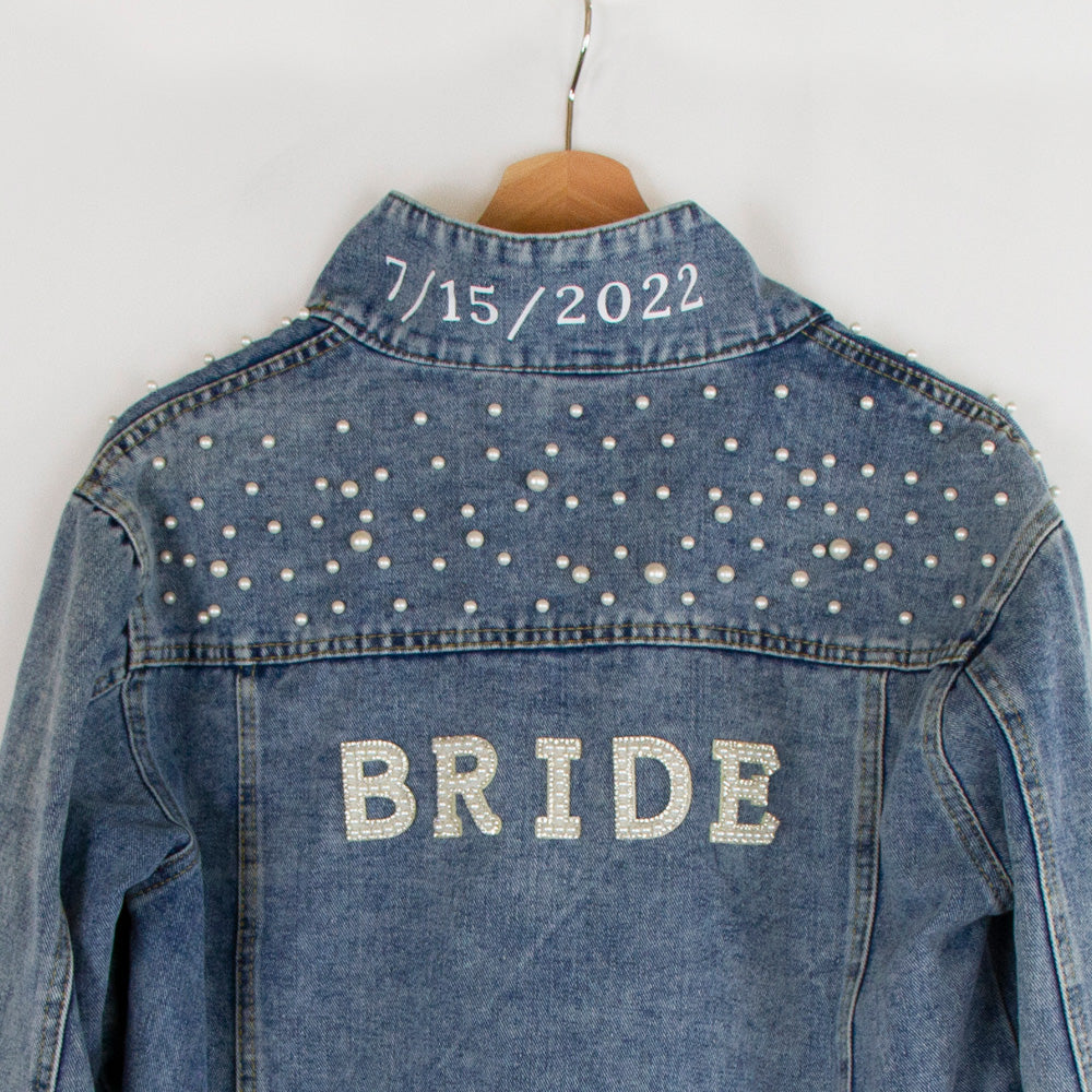 (Blue Pearl) Bride Patch Denim Jacket