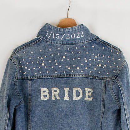 (Blue Pearl) Bride Patch Denim Jacket