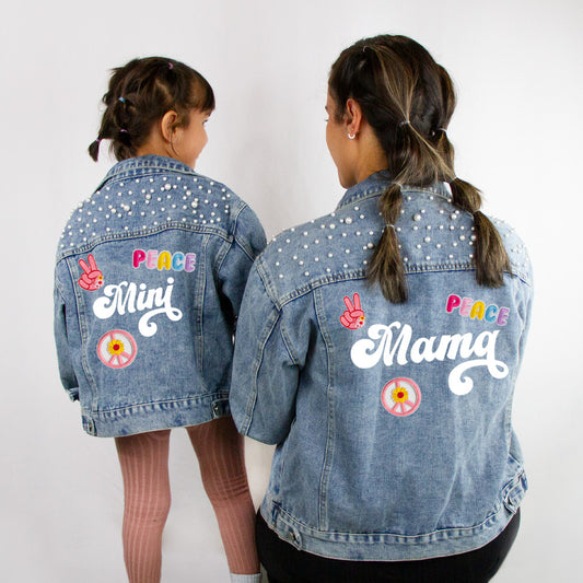 Mama and Mini Retro Patch Denim Jacket