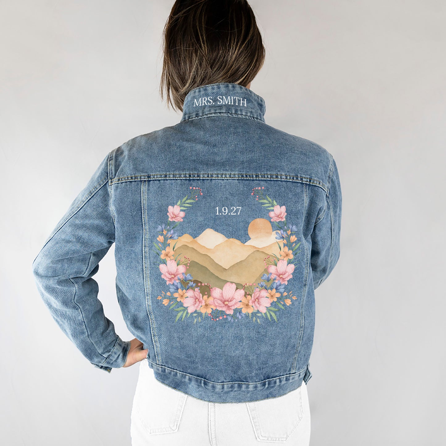 Customized Cute Denim Jacket for Brides