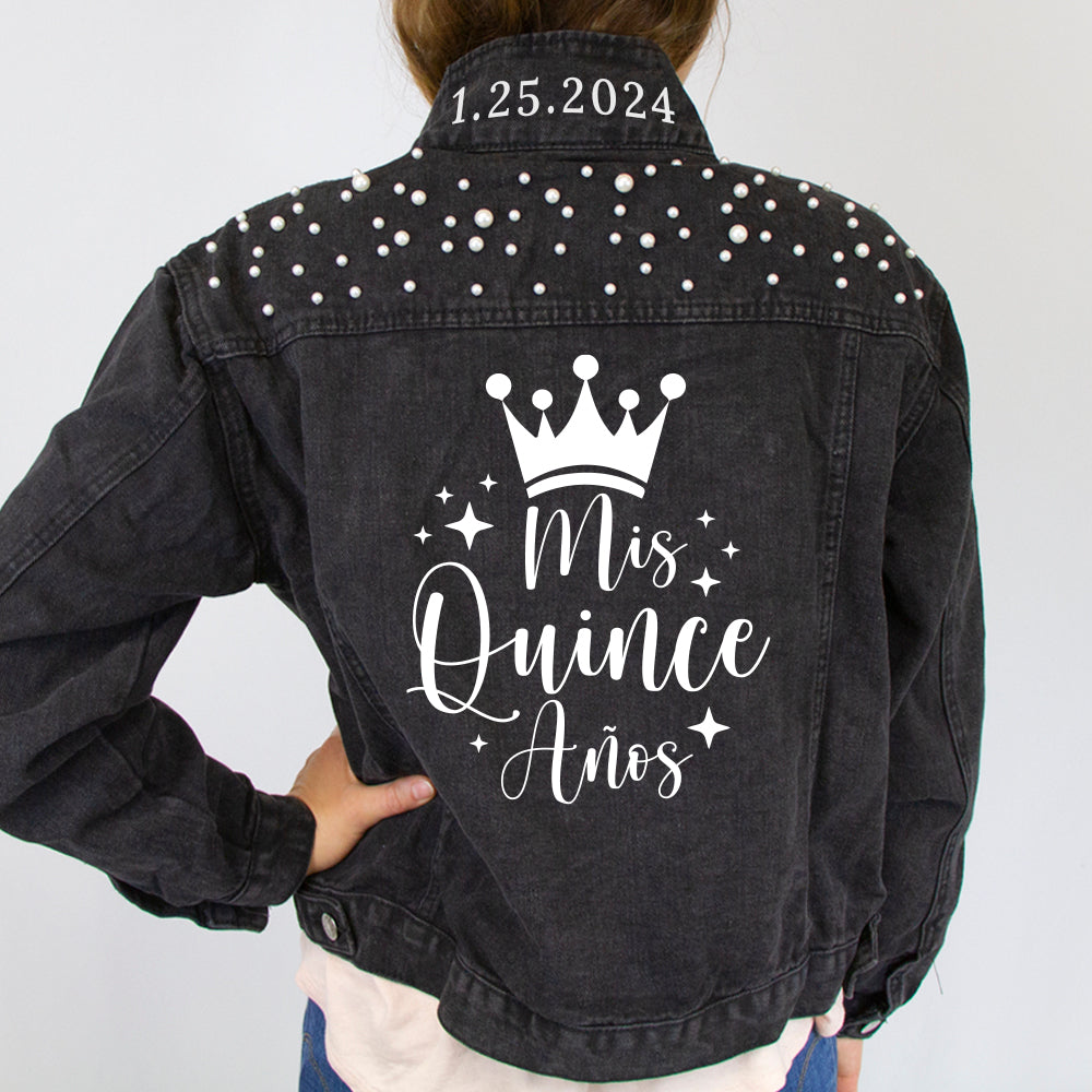 Quinceanera Theme Denim Jacket, Personalized Quinceanera Denim Jacket, Quinceanera Gift Jackets, Quinceanera Custom Denim Jacket, Customized Quinceanera Jean Jacket, Sweet 15 Custom Denim Jackets, Quinceanera Jacket, Quinceanera Party Denim Jacket