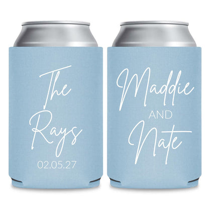Minimalist Can Coolers Wedding Favors