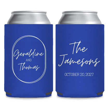 Minimalist Can Coolers Wedding Favors
