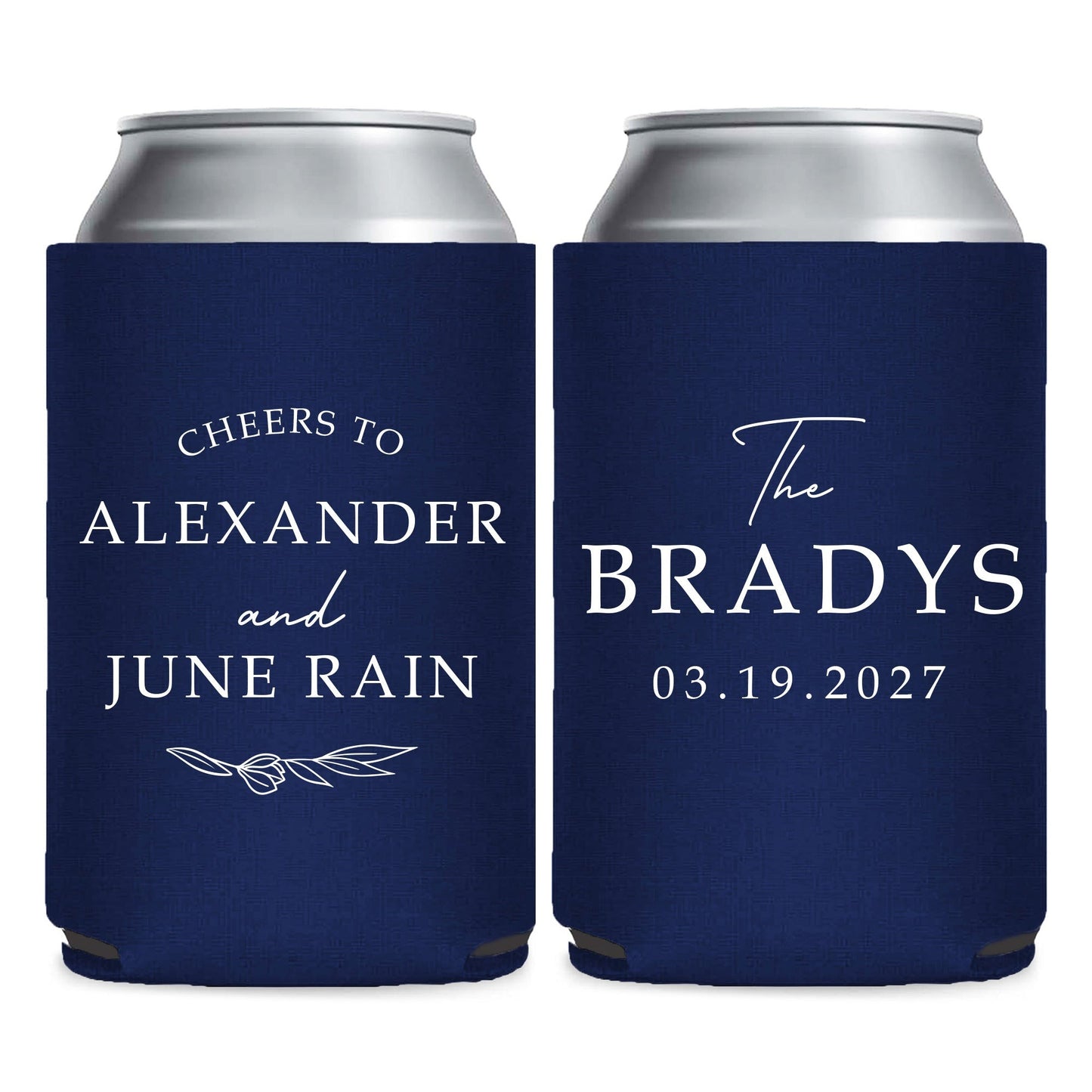 Minimalist Can Coolers Wedding Favors