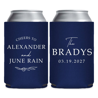 Minimalist Can Coolers Wedding Favors