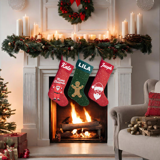 Custom Beaded Holiday Stockings