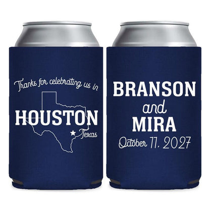 Venue and State Themed Can Coolers