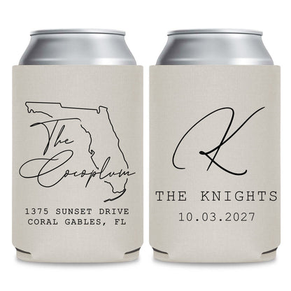 Venue and State Themed Can Coolers