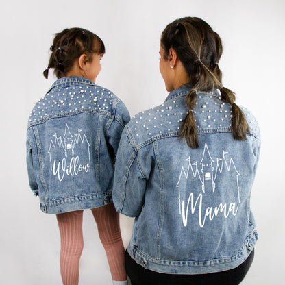 (Blue Pearl) Theme Park Kids Denim Jacket