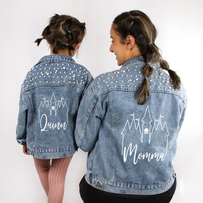 (Blue Pearl) Theme Park Kids Denim Jacket