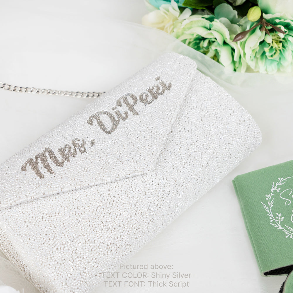 Bridal Envelope Beaded Clutch