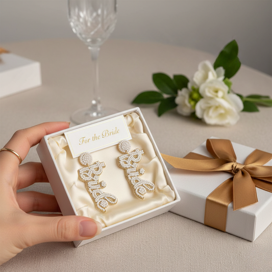 Bachelorette Party Bride Beaded Earrings