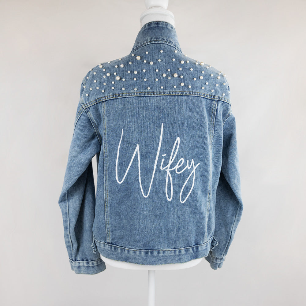 (Blue Pearl) Denim Jacket for Brides