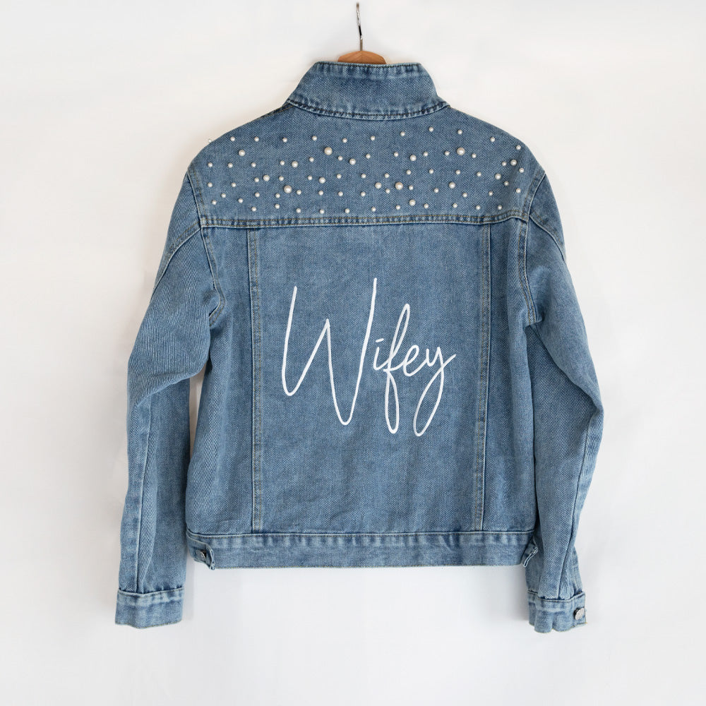 (Blue Pearl) Denim Jacket for Brides