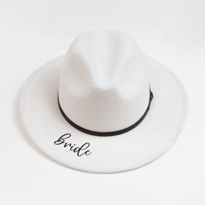 Bride, Maid of Honor, Bridesmaid Fedora Hats