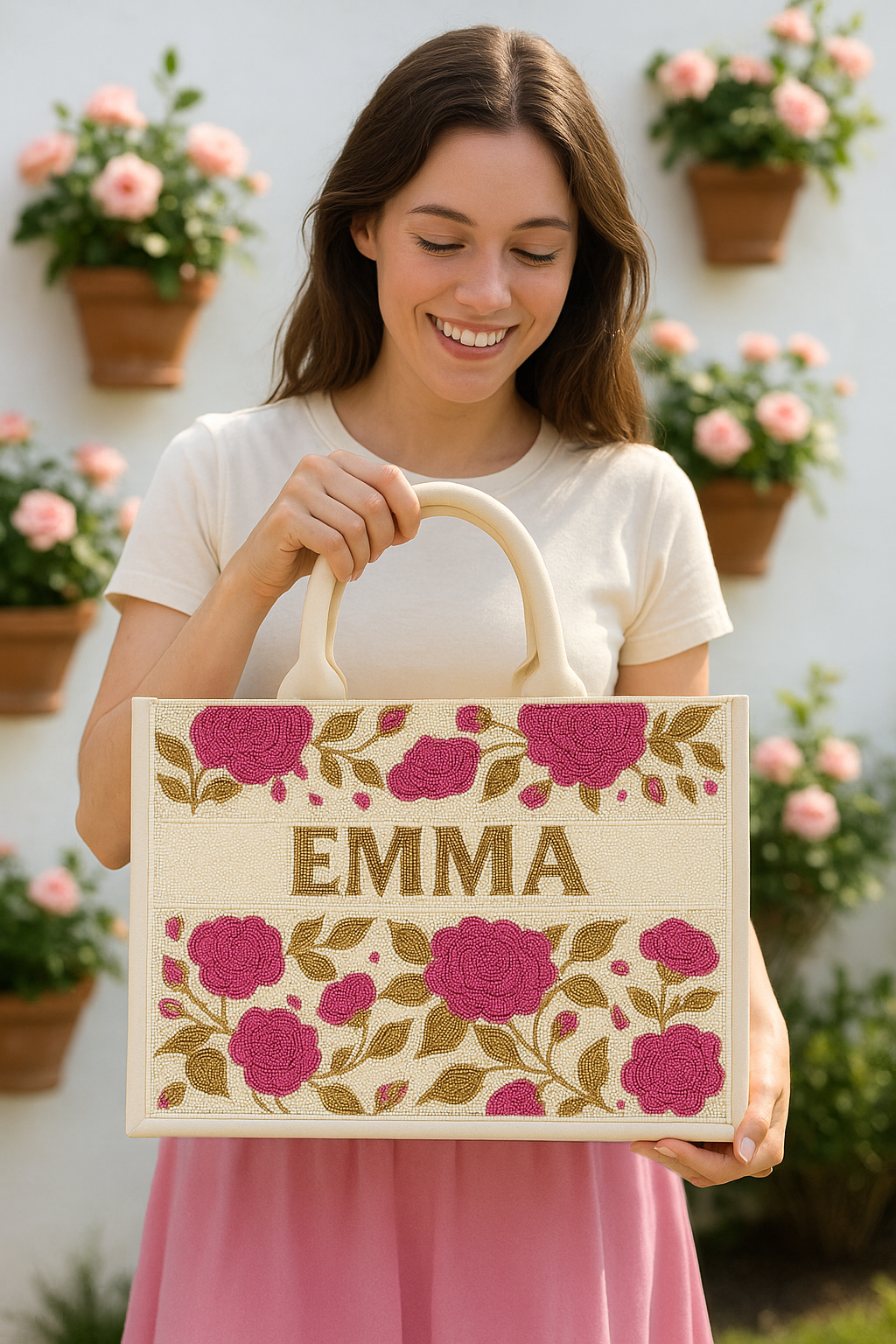 Rose Flower Tote Bag