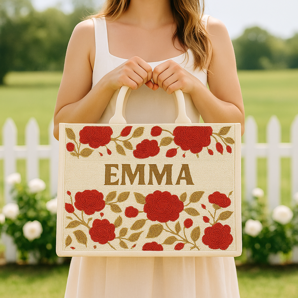 Rose Flower Tote Bag