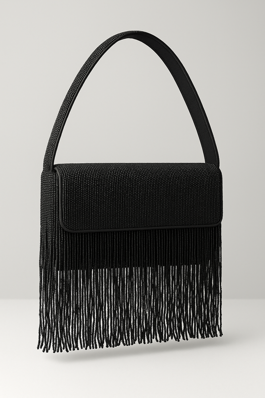 Black Fringe Handbag