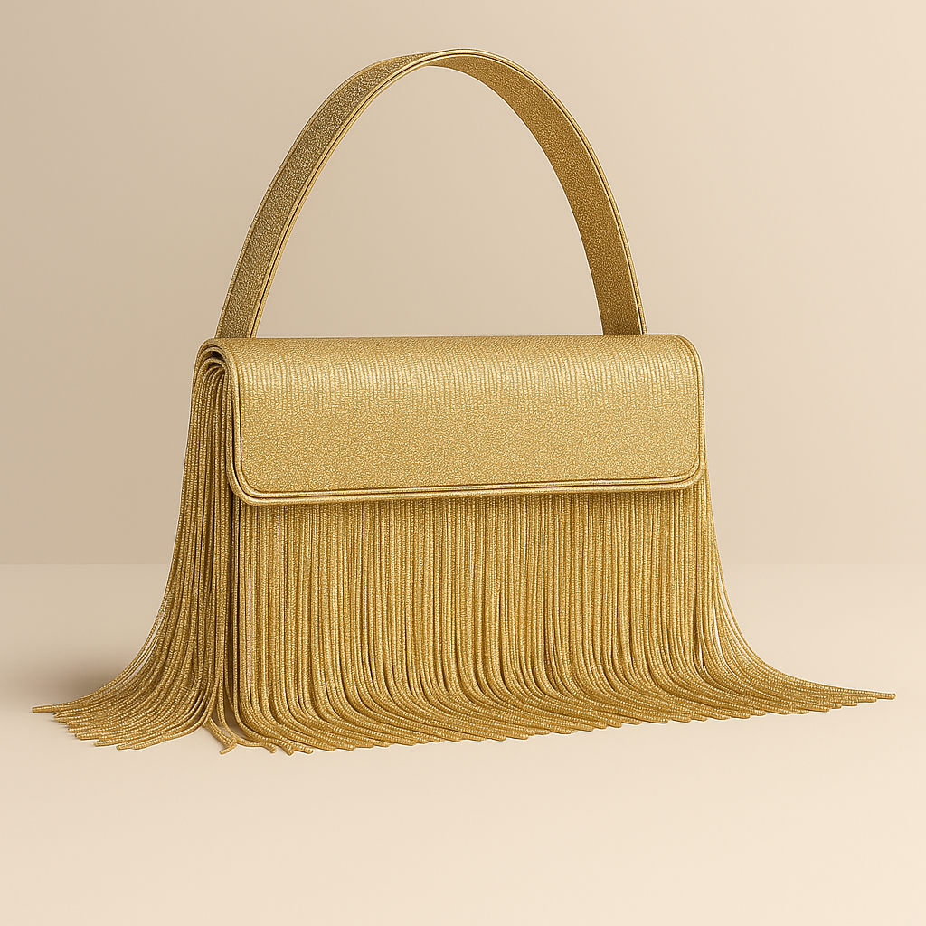 Rose Gold Fringe Handbag