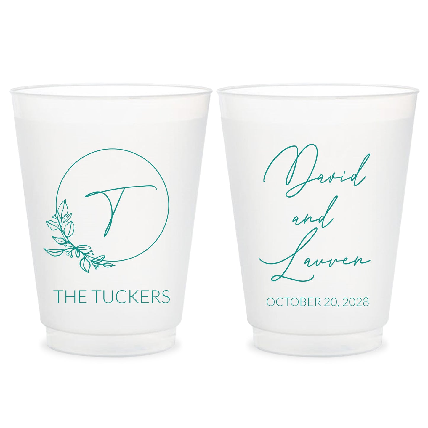 Custom Plastic Cups Wedding Favors (144)
