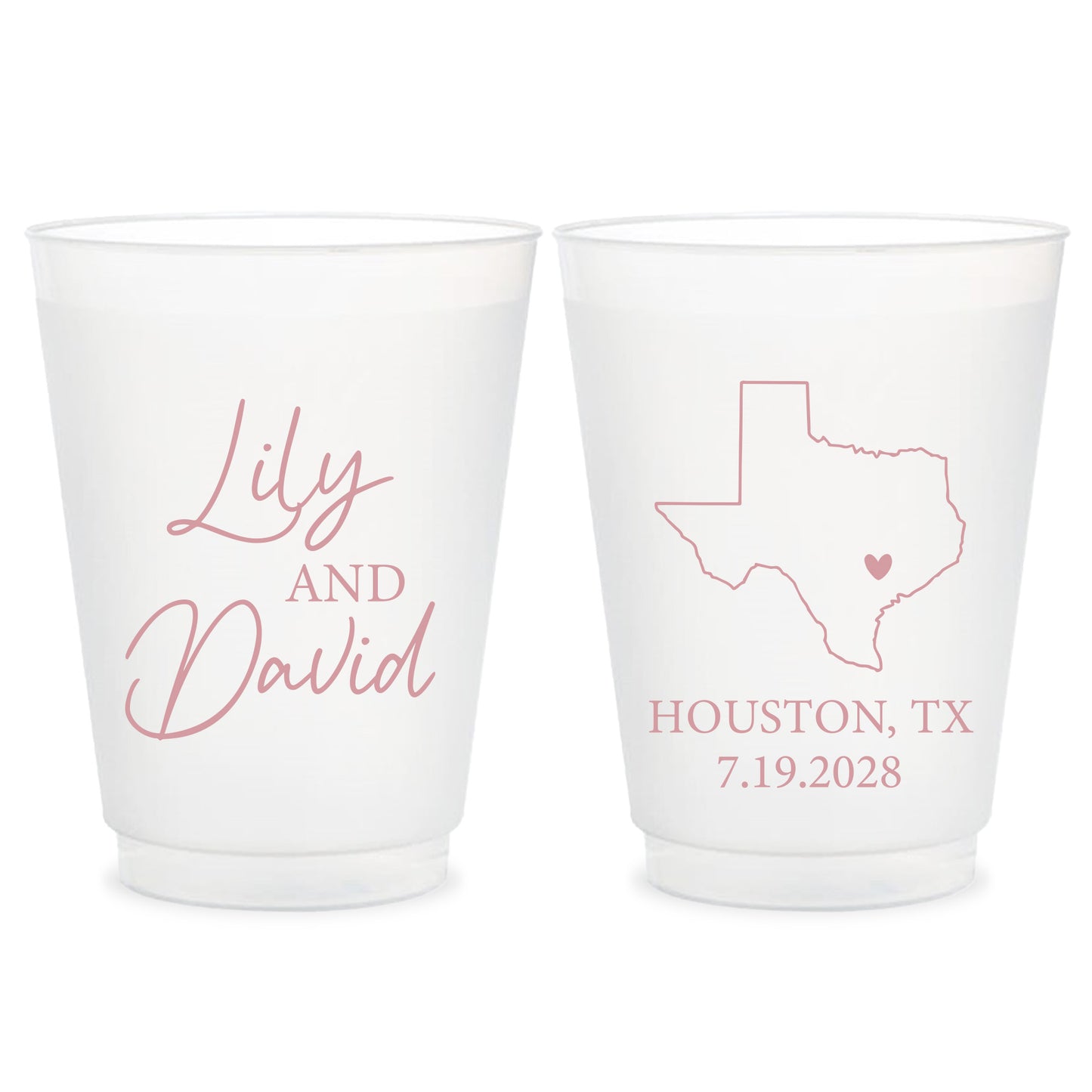 Custom State Wedding Frosted Cups (LP 80)