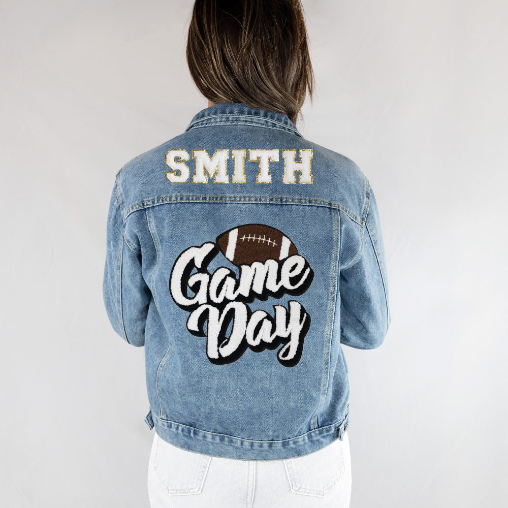 Personalized Game Day Denim Jacket - Any Team, Logo, Player, or 2024 Number!