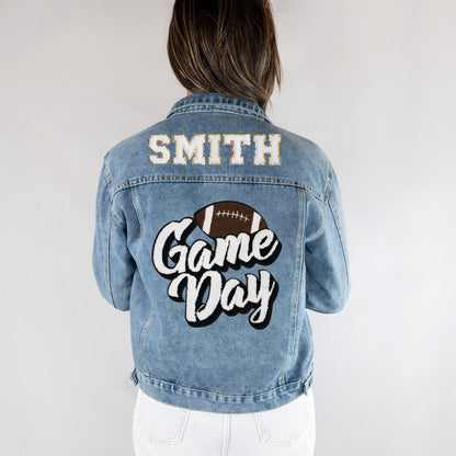 Personalized Game Day Denim Jacket