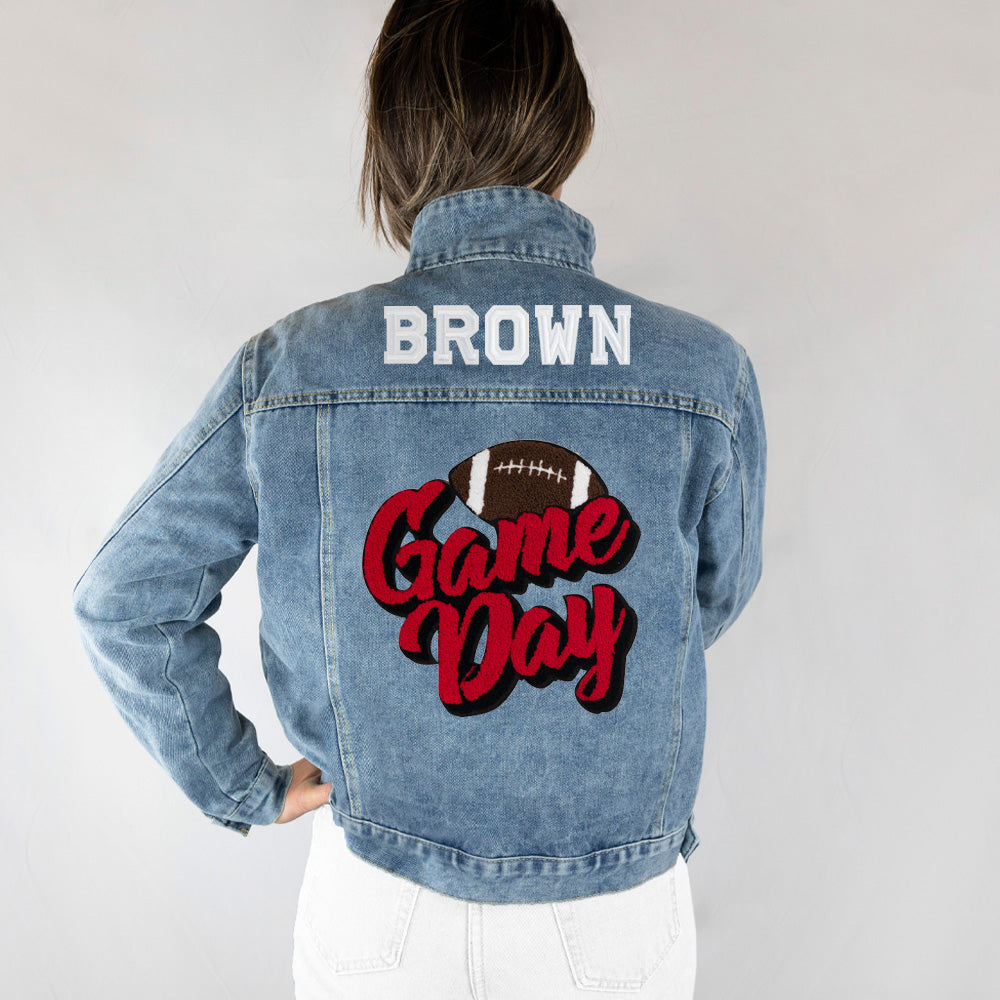 Personalized Game Day Denim Jacket