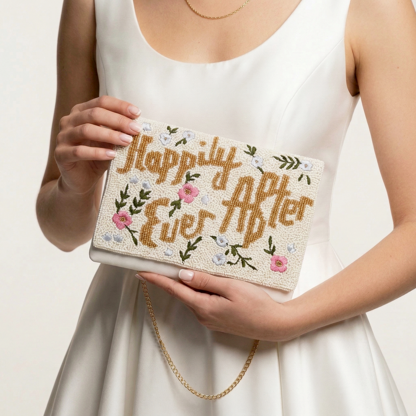 Beaded Canvas Bridal Clutches