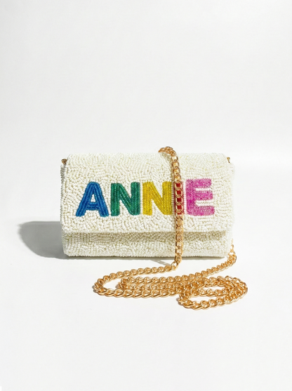 Beaded Mini Barrel Clutch for Flower Girl